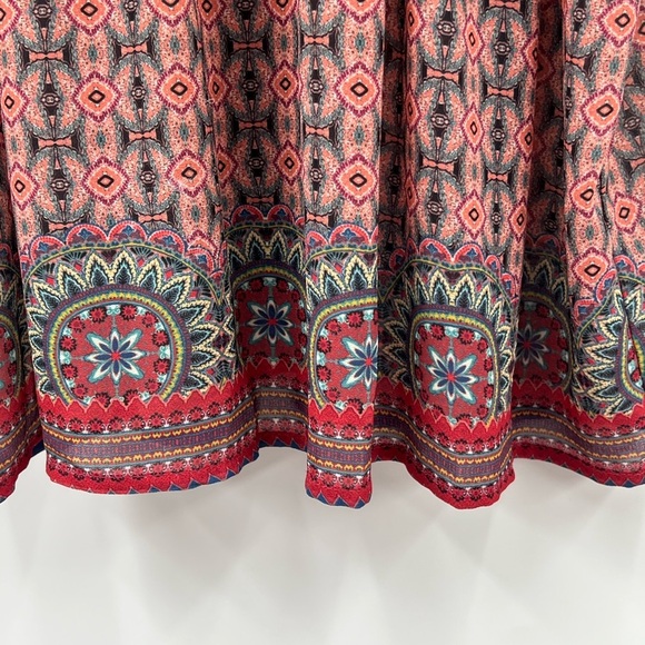 Flying Tomato Red and Blue Patterned Blouse - Picture 3 of 8